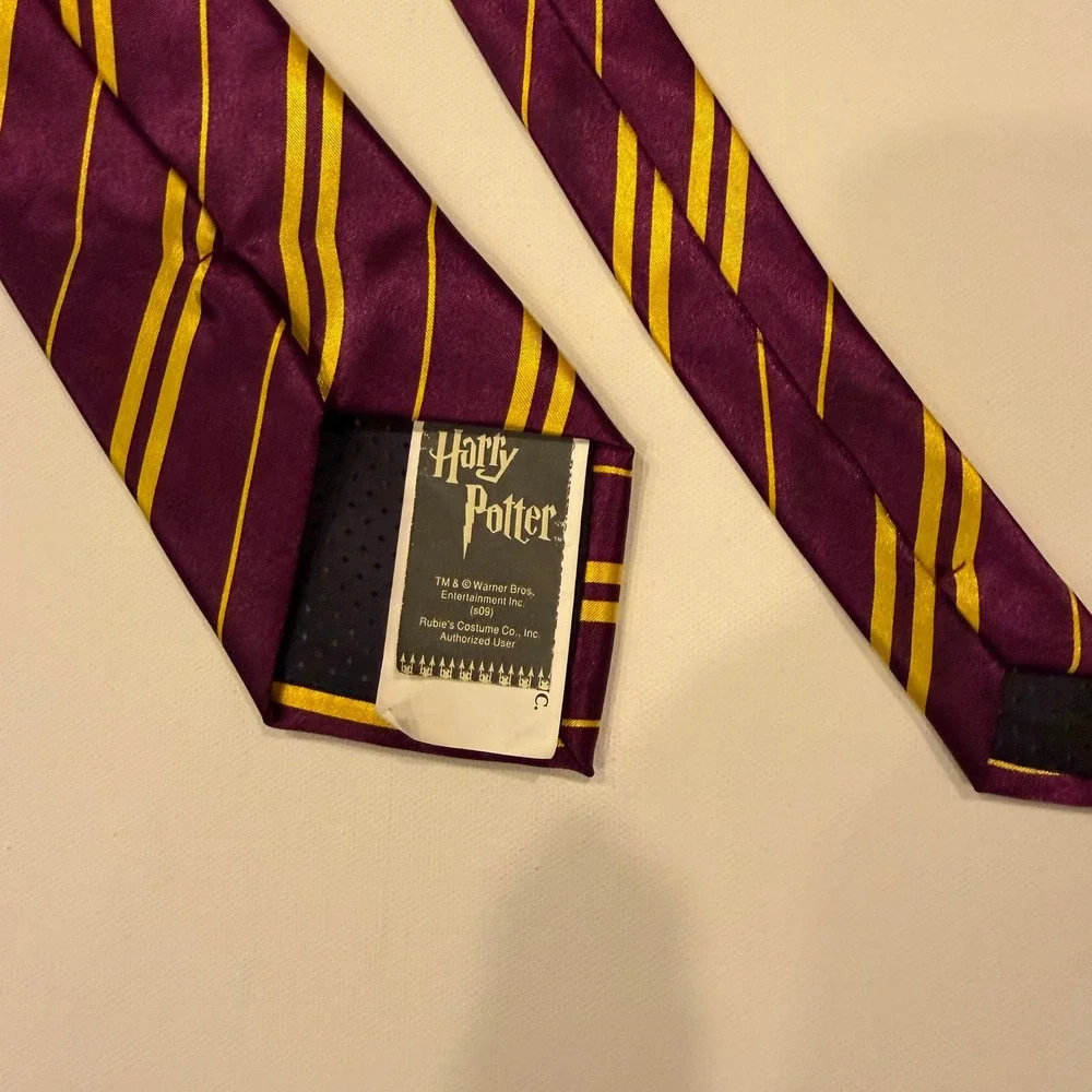 Harry Potter Gryffindor Costume Tie Burgundy Gold Rubies Cosplay Accessory